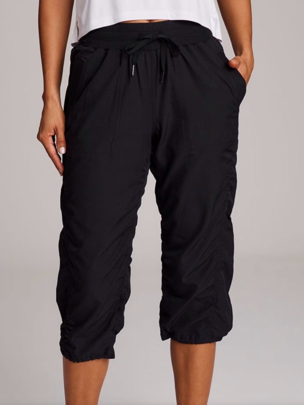RBX Womens capri Pants with Drawstring Waist size Large